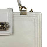 Chanel Ivory Leather Large Jetsetter Boy 2Way Handbag 2011