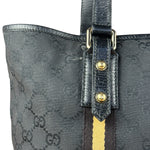 Gucci GG Vintage Black Canvas Shoulder Tote