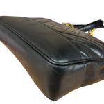 Chanel Black Lambskin Shopper Tote 90s