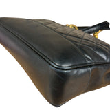 Chanel Black Lambskin Shopper Tote 90s