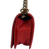 Chanel Red Quilted Caviar Boy Flap Bag 2019