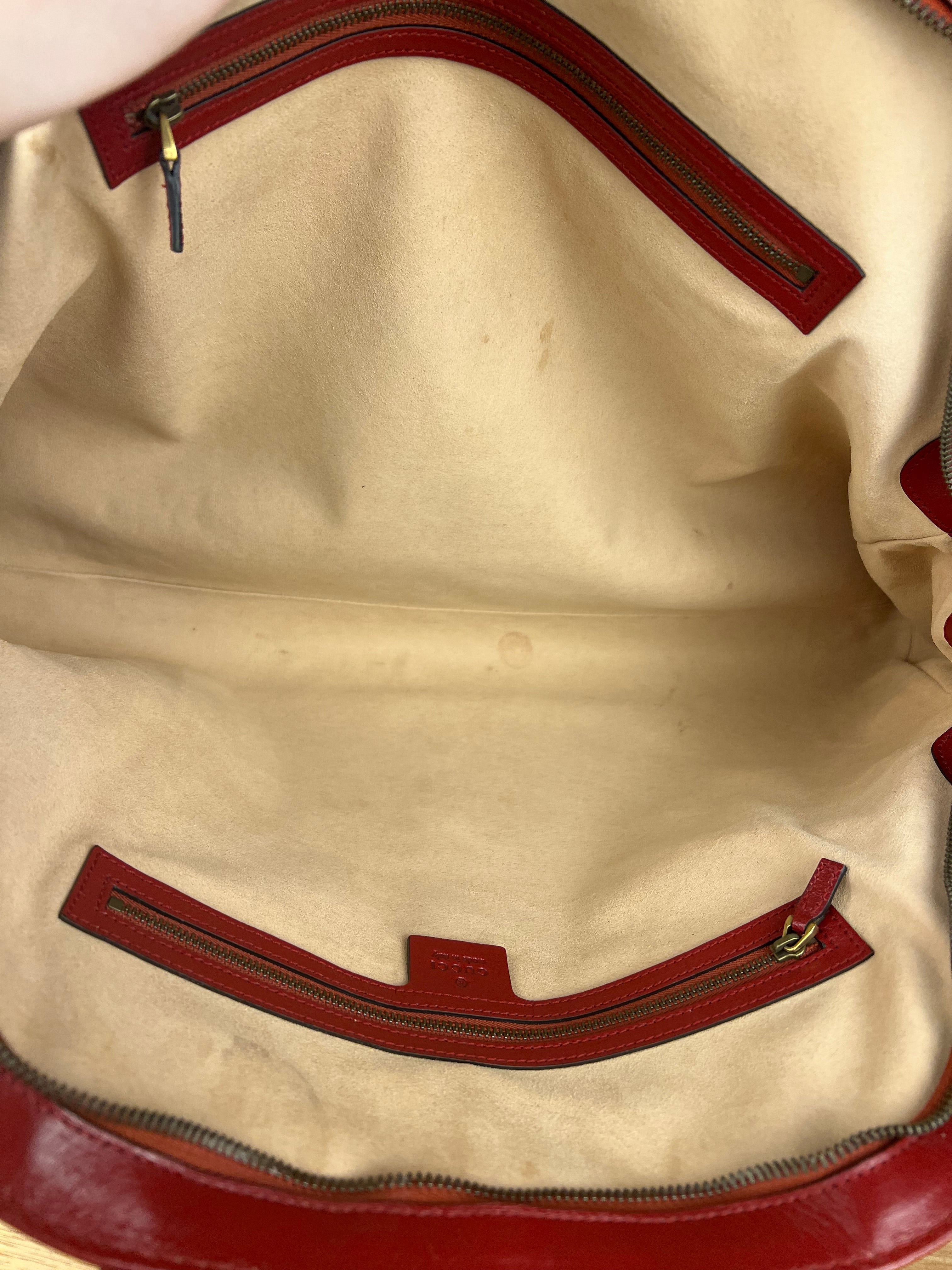 Gucci Re(Belle) Red Leather Top Handle Bag