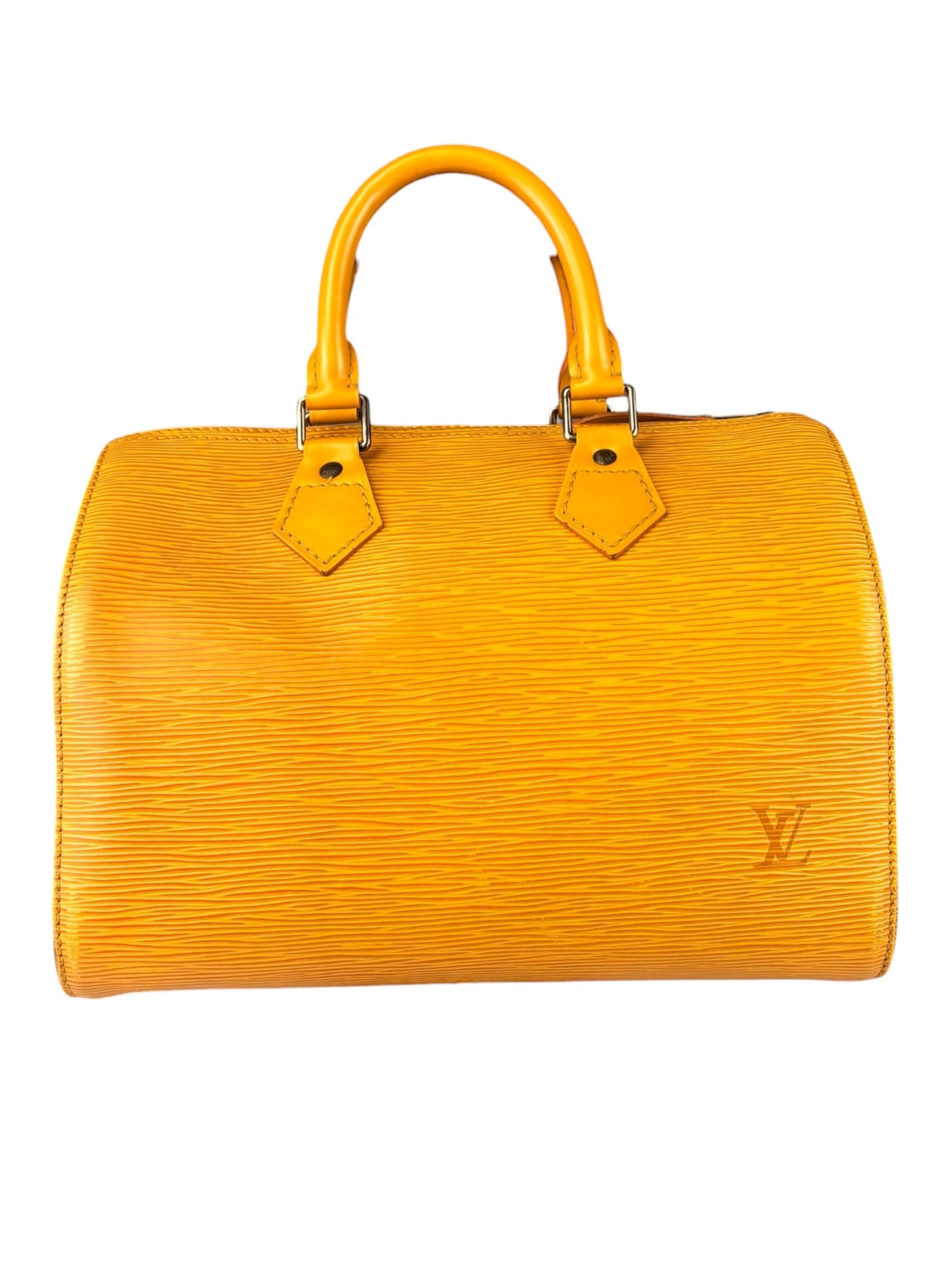 Louis Vuitton Yellow Epi Speedy 25