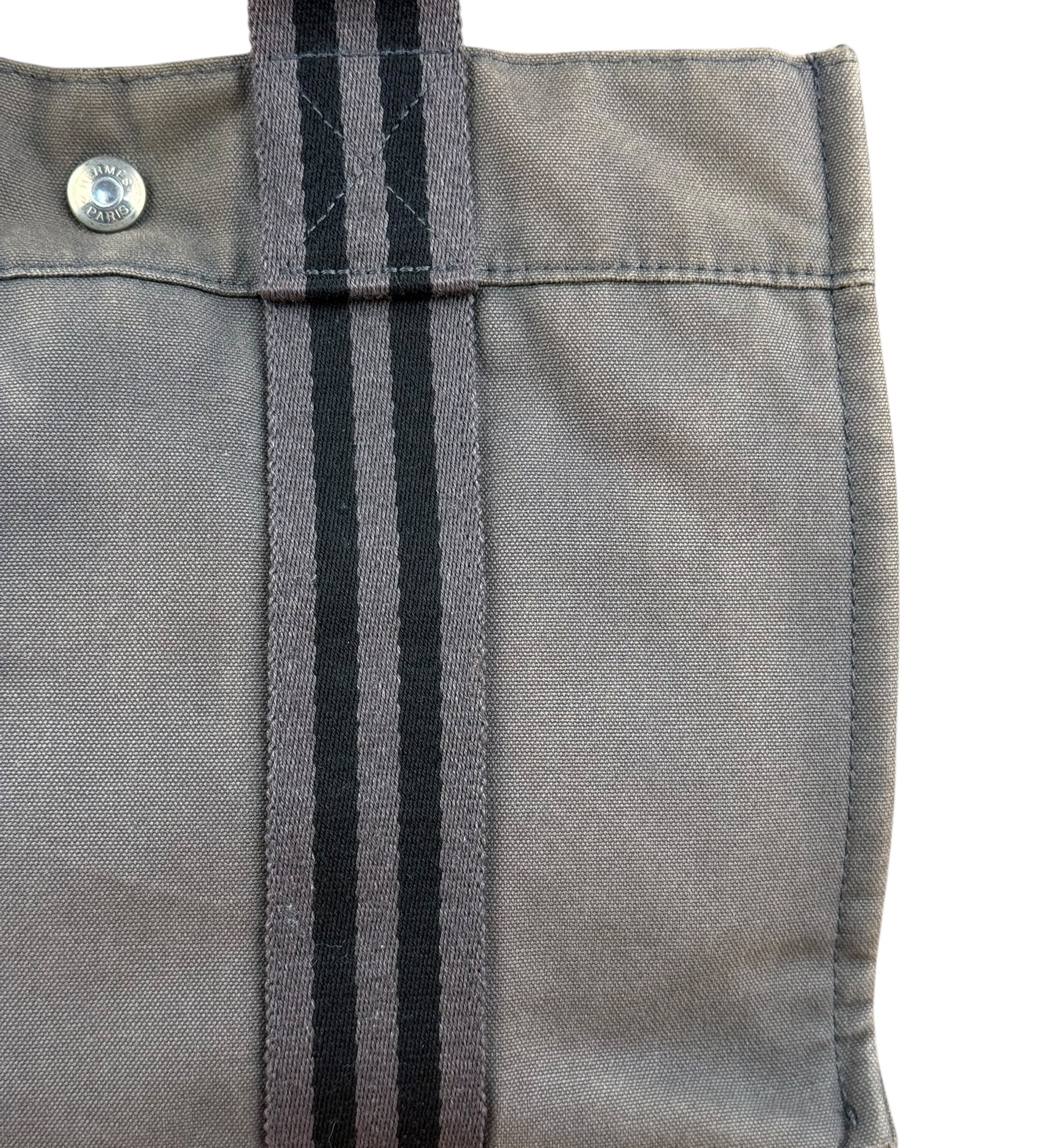 Hermes Grey Canvas Fourre Tout PM