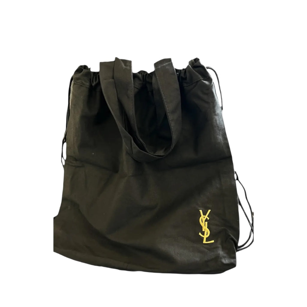 YSL Beauty Black Canvas Drawstring Tote