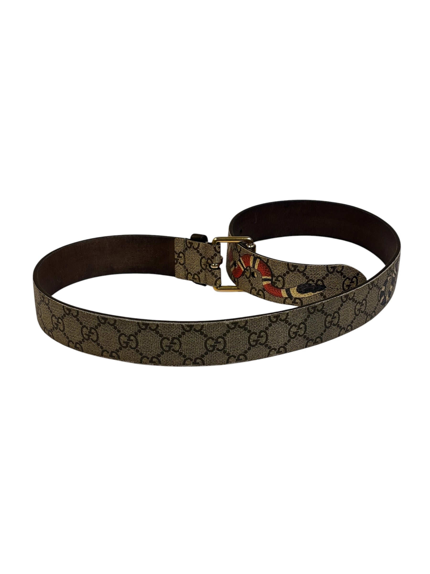 Gucci Beige GG Kingsnake Belt