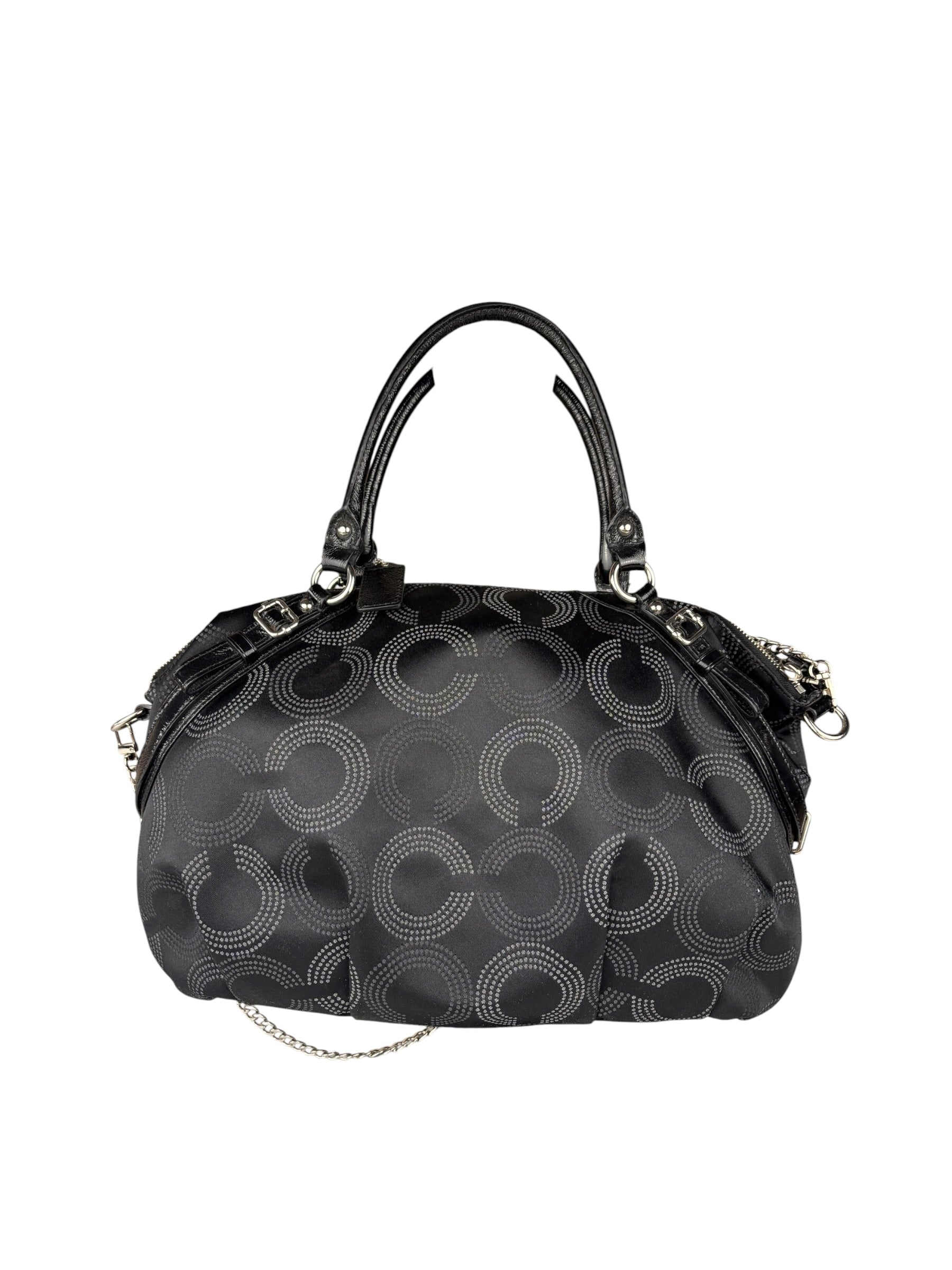 Coach Vinatge Madison Dotted Op Art Sophia Satchel Two-Way Bag