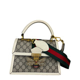 Gucci Leather Queen Margaret Small GG Top Handle Two-Way Bag