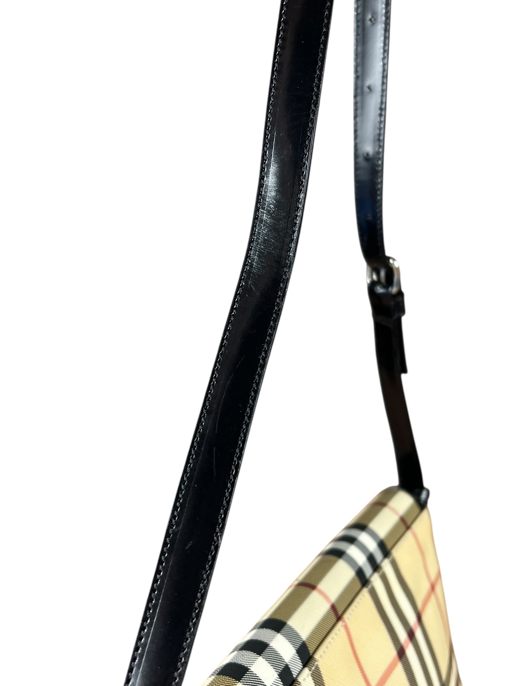 Burberrys Nova Check Flap Shoulder Bag