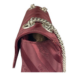 Balenciaga Burgundy Satin Jacquard Round S Lock Shoulder Bag