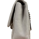 Chanel Grey Cotton M Classic Flap