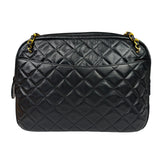 Chanel Black Quilted Lambskin Camera Bag 1989