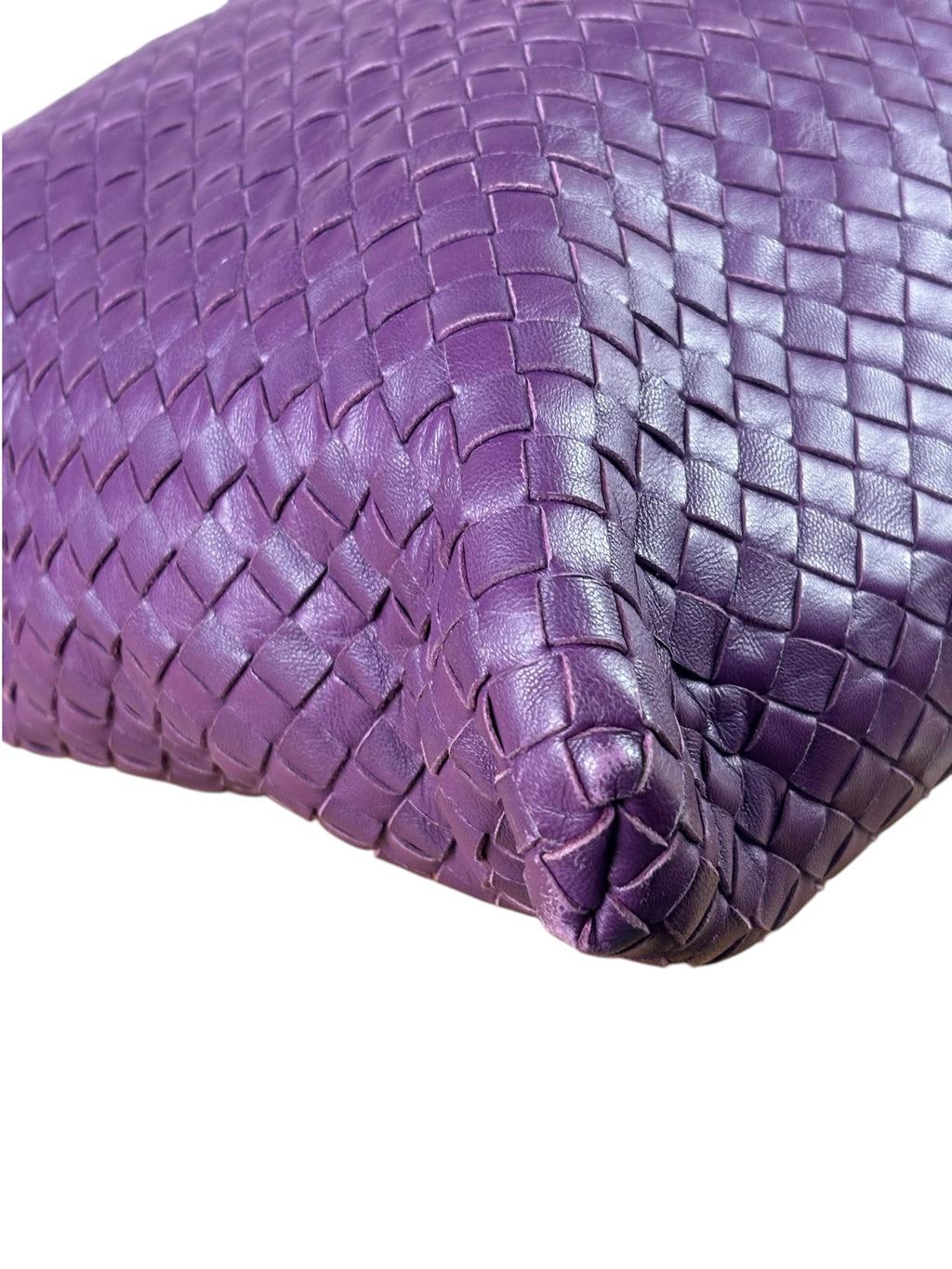 Bottega Veneta Purple Intrecciato Cabat Two-Way Tote