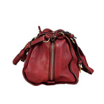 Chloe Red Leather Paddington Medium Satchel Two-Way Bag