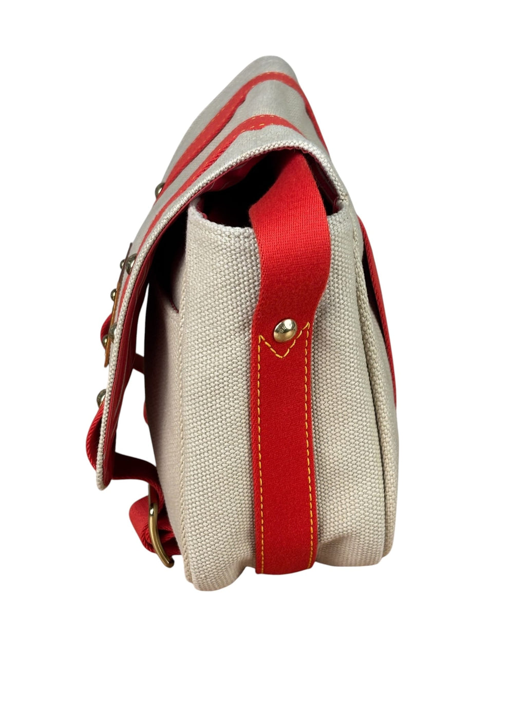 Louis Vuitton Tan/Red Canvas Antigua Besace Messenger Bag PM