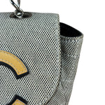 Chanel 2005 Canvas Camellia No. 5 Flap Shoulder Bag
