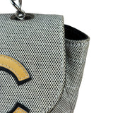 Chanel 2005 Canvas Camellia No. 5 Flap Shoulder Bag