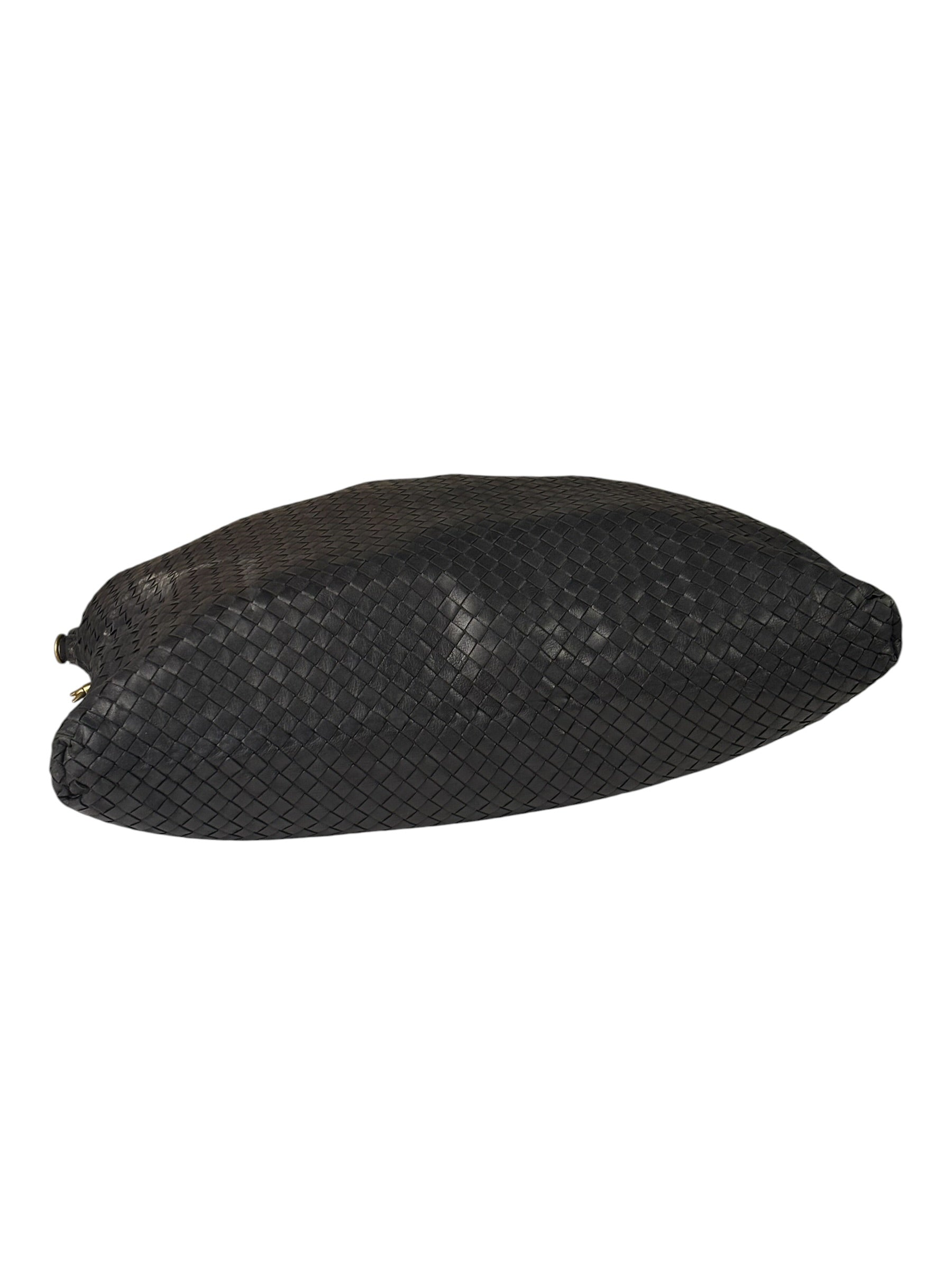 Bottega Veneta Black Intrecciato Large Handbag
