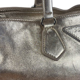 Prada Vintage Metallic Gold Leather Satchel Handbag