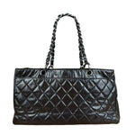 Chanel Black/Grey Textured Patent 2.55 Reissue Chain Tote