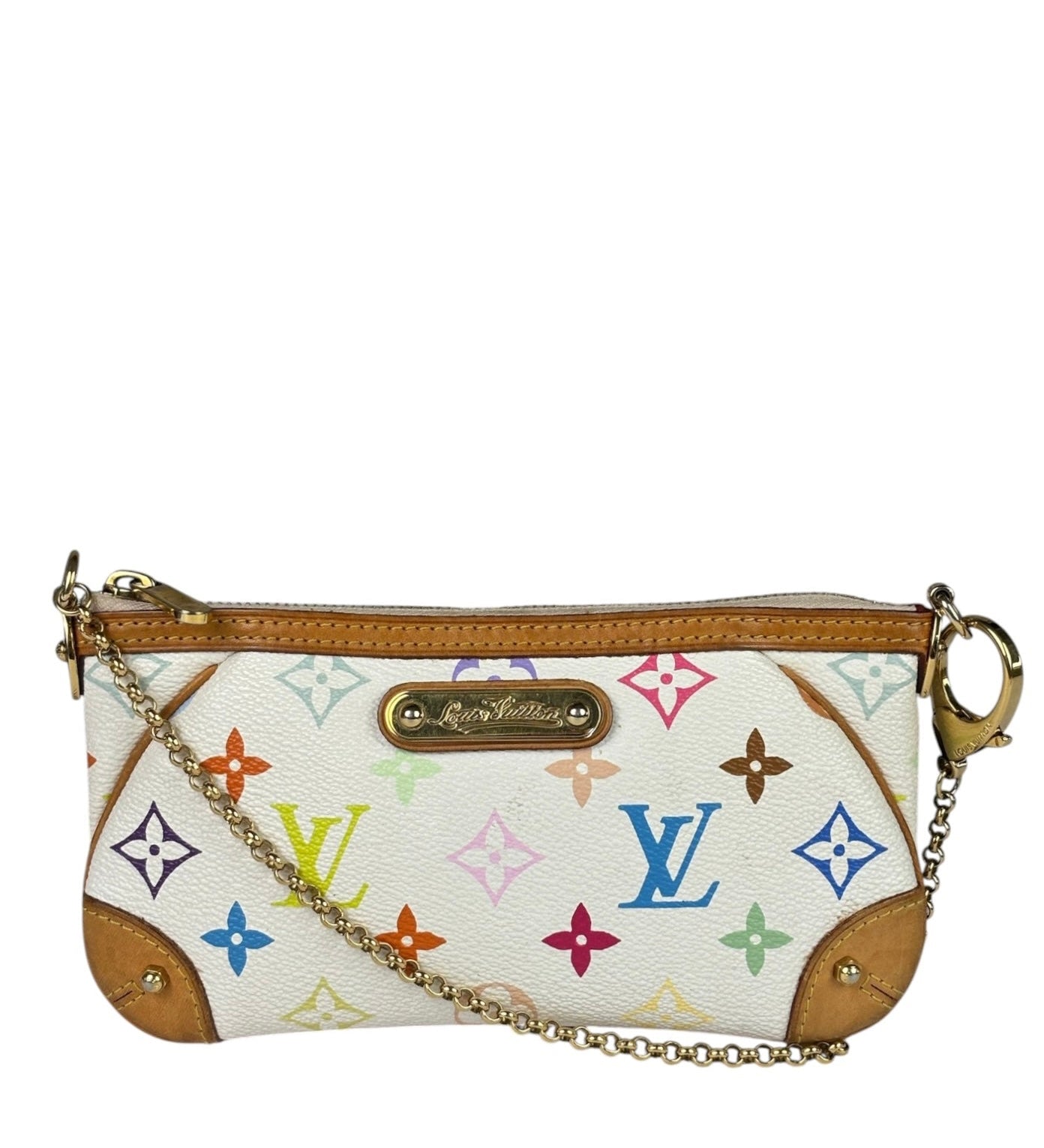 Louis Vuitton White Leather Milla Pochette MM