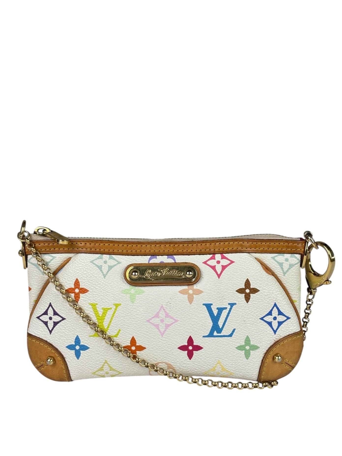 Louis Vuitton White Leather Milla Pochette MM