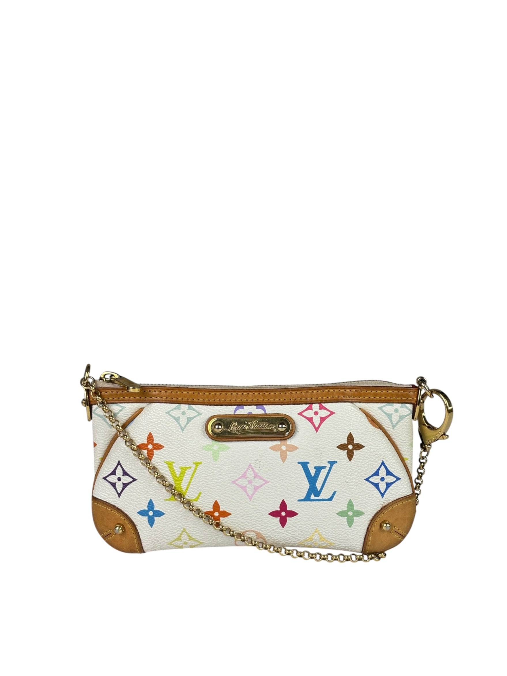 Louis Vuitton White Leather Milla Pochette MM