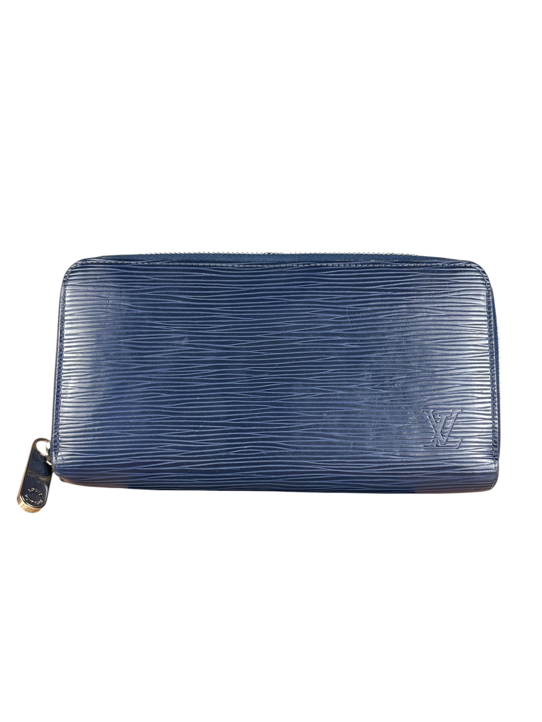 Louis Vuitton Navy Epi Long Zippy Wallet