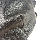 Burberry Black Ruched Leather Curzon Satchel Crossbody Bag