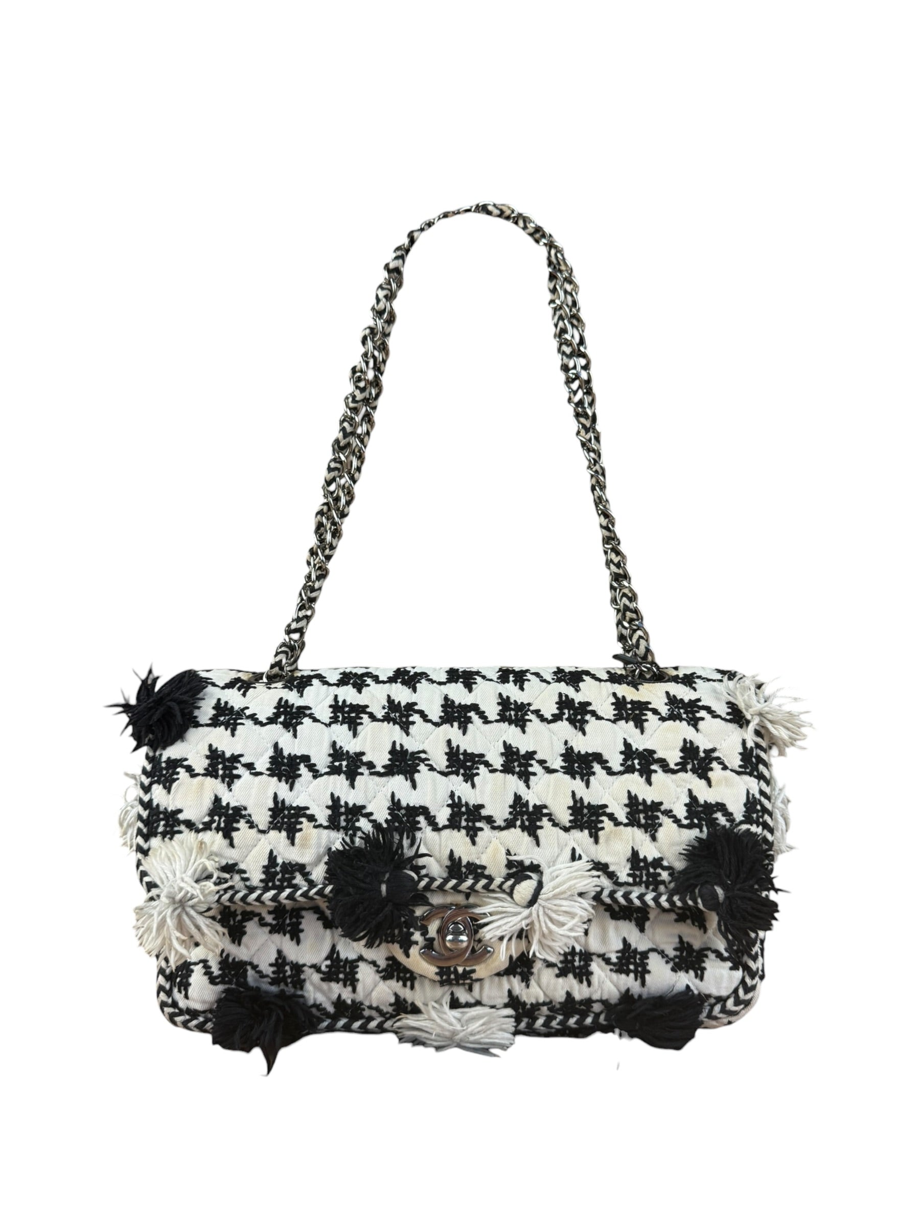 Chanel Tweed Woven Medium Classic Double Flap Bag 2014