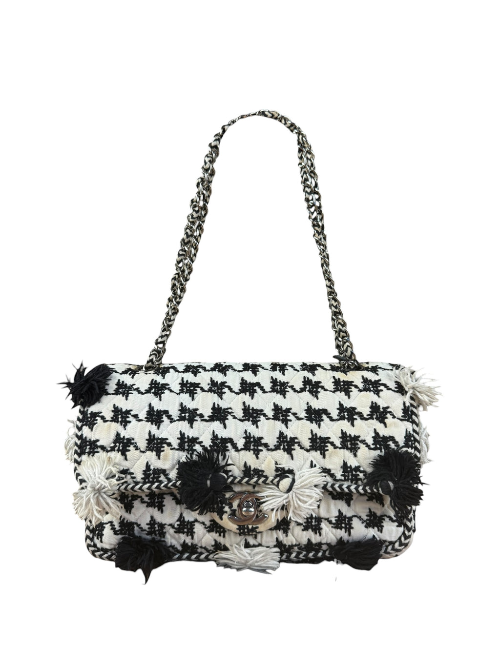 Chanel Tweed Woven Medium Classic Double Flap Bag 2014