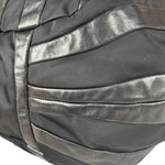 Prada Black Tessuto Nylon/Leather Trim Waves Hobo Bag