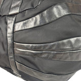 Prada Black Tessuto Nylon/Leather Trim Waves Hobo Bag