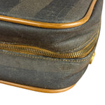 Coach Cosmetic Pouch Navy Blue Pebbled Leather