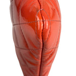 Chanel Orange Hue Quilted Patent Leather Clutch 2012