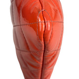 Chanel Orange Hue Quilted Patent Leather Clutch 2012