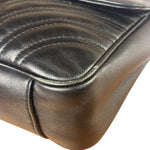 Gucci GG Black Marmont Leather Medium Shoulder Bag