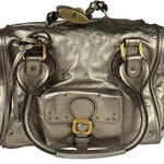 Chloe Metallic Gold Leather Paddington Handbag