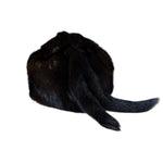 Vintage Dark Fur Tailed Hat