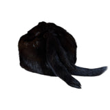 Vintage Dark Fur Tailed Hat