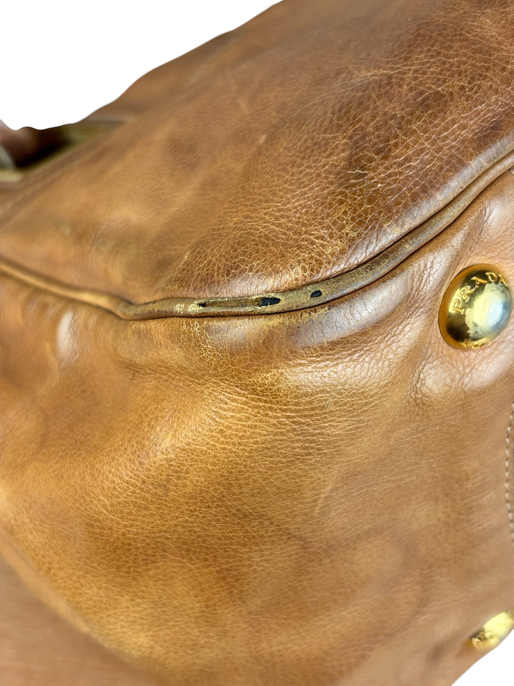Prada Brown Leather 2Way Bag