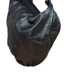 Fendi Vintage Black Leather Oyster Hobo Bag