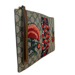 Gucci GG Supreme Kingsnake Hummingbird Embroidered Clutch Pouch
