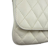 Chanel White Quilted Leather Side-Packs Dual Shoulder Bag 2019