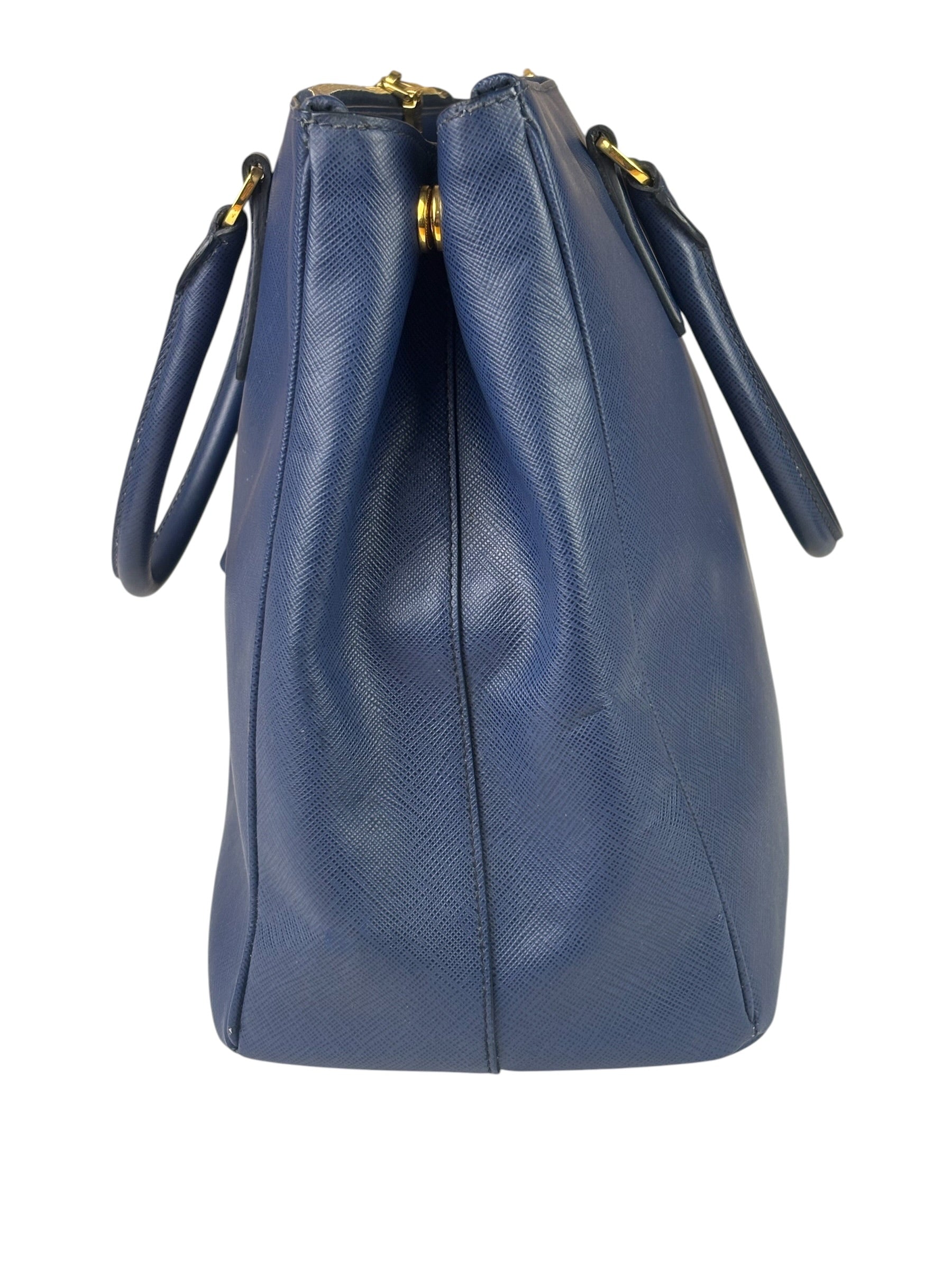 Prada Navy Saffiano Leather Galleria Tote