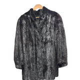 Vintage Black Mink Fur Coat