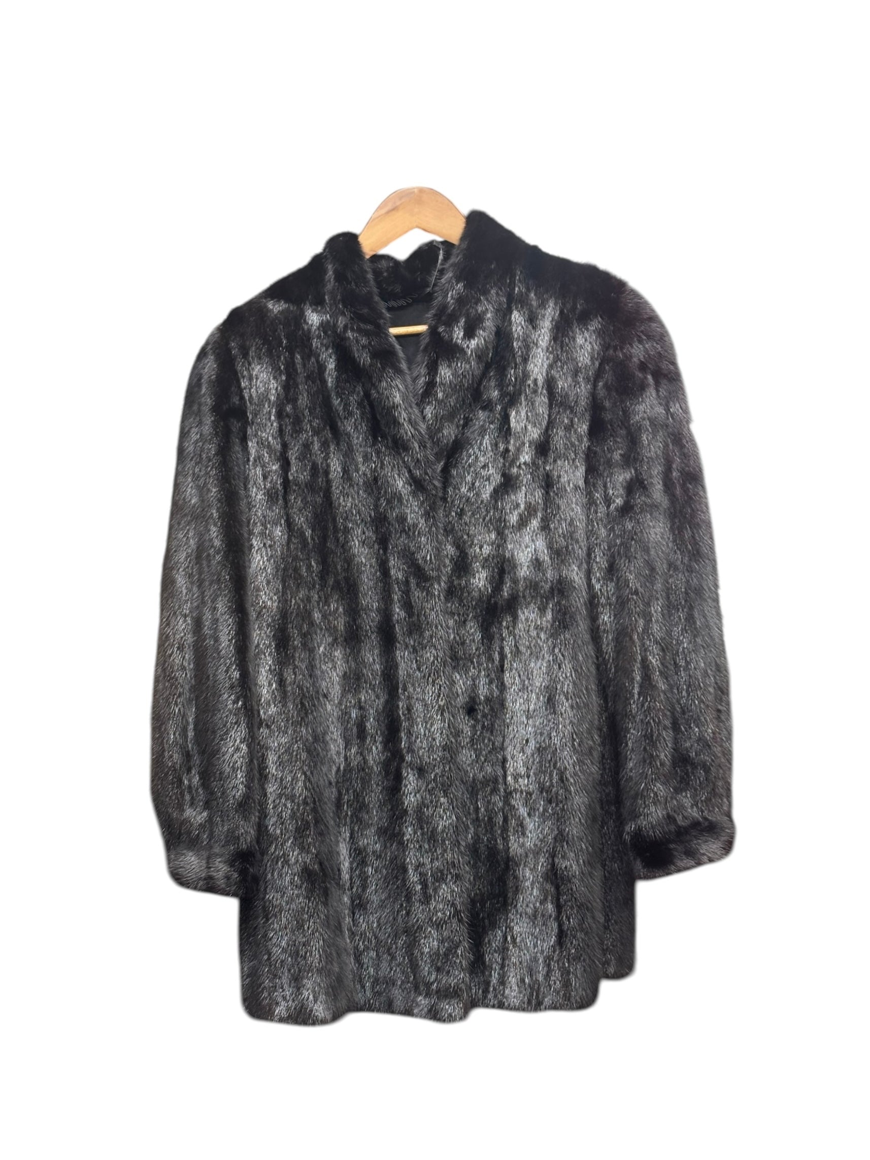 Vintage Black Mink Fur Coat