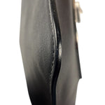 Fendi Black Leather Monsters Zip Clutch