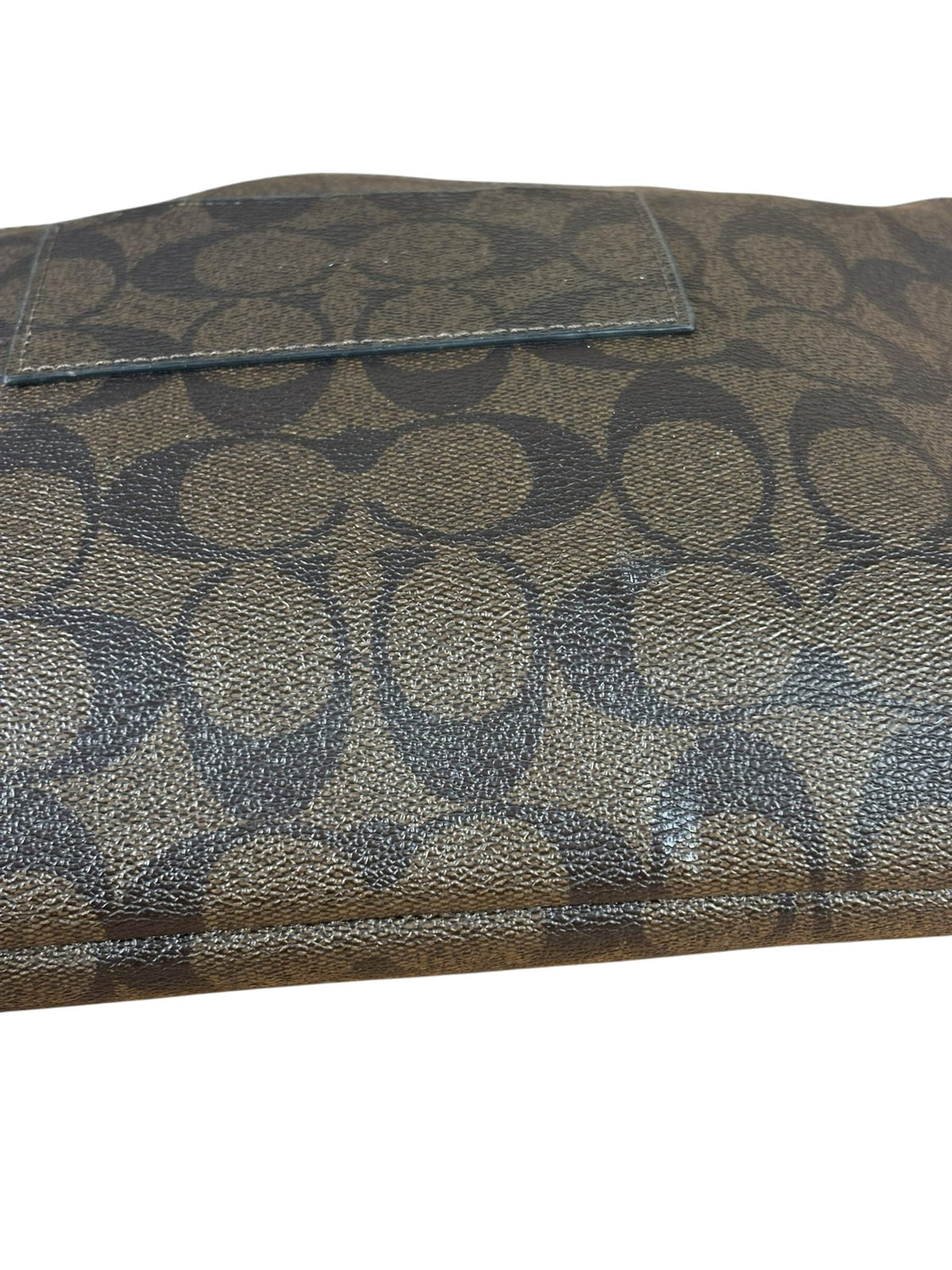 Coach Brown Leather Signature East-West Pop-Up Crossbody Bag