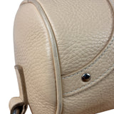 Burberry Cream Calfskin Barrel Shoulder Bag
